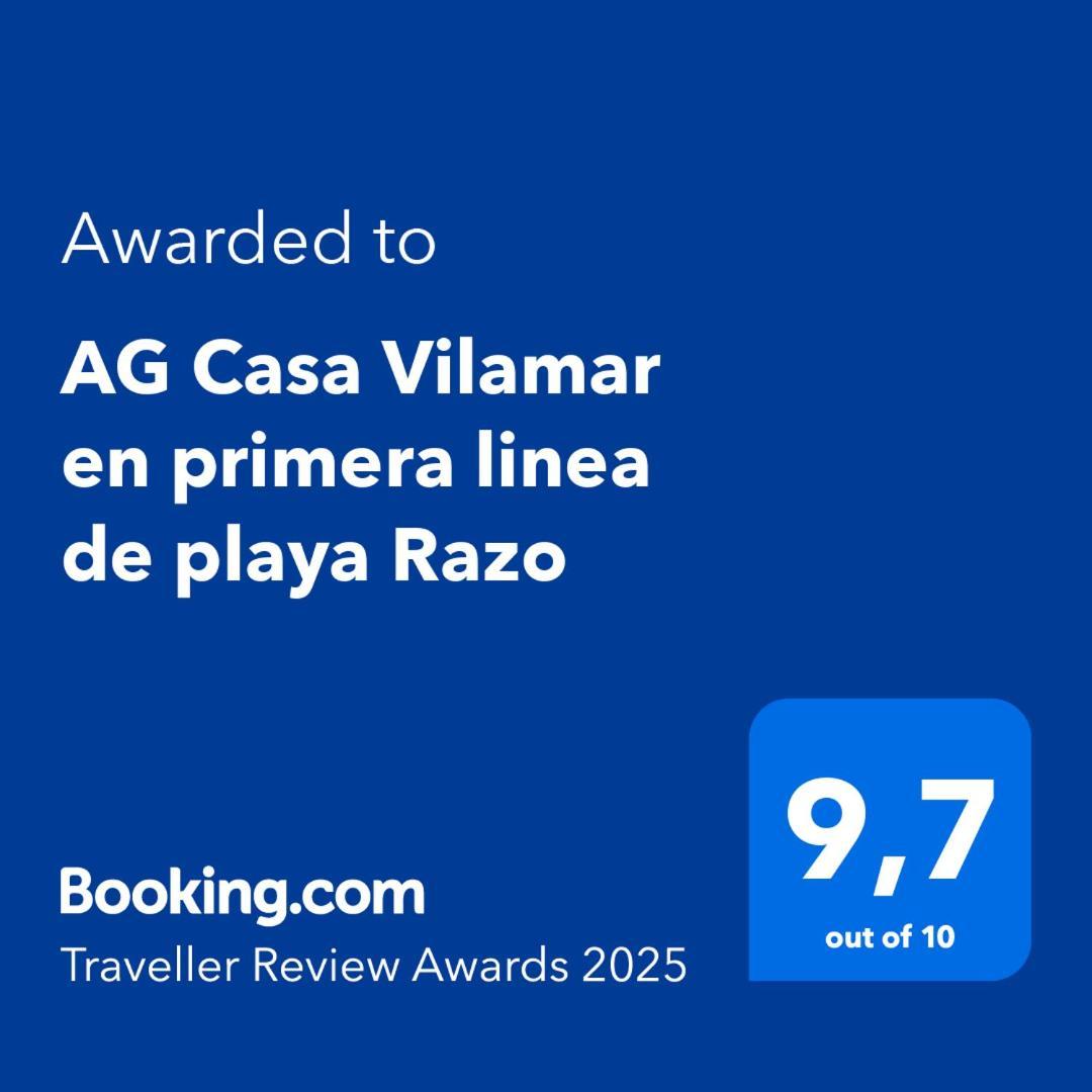 Ag Casa Vilamar En Primera Linea De Playa Razo Razo da Costa Bagian luar foto